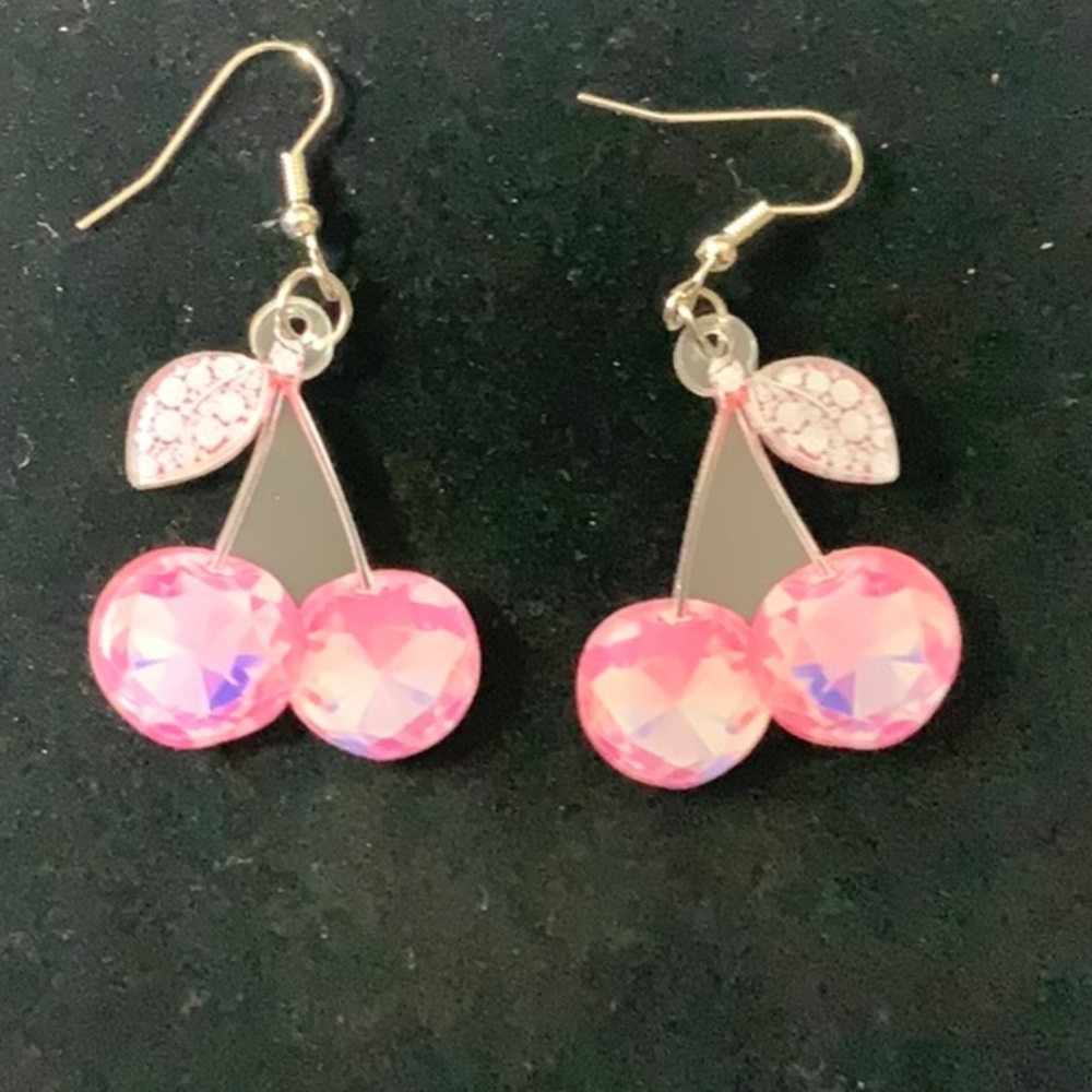 Pink Cherry Earrings